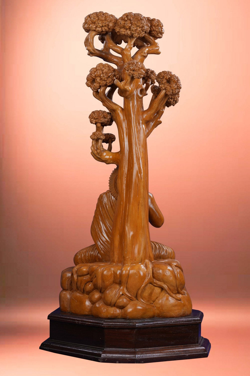 Image of Wooden Buddha Sculpture